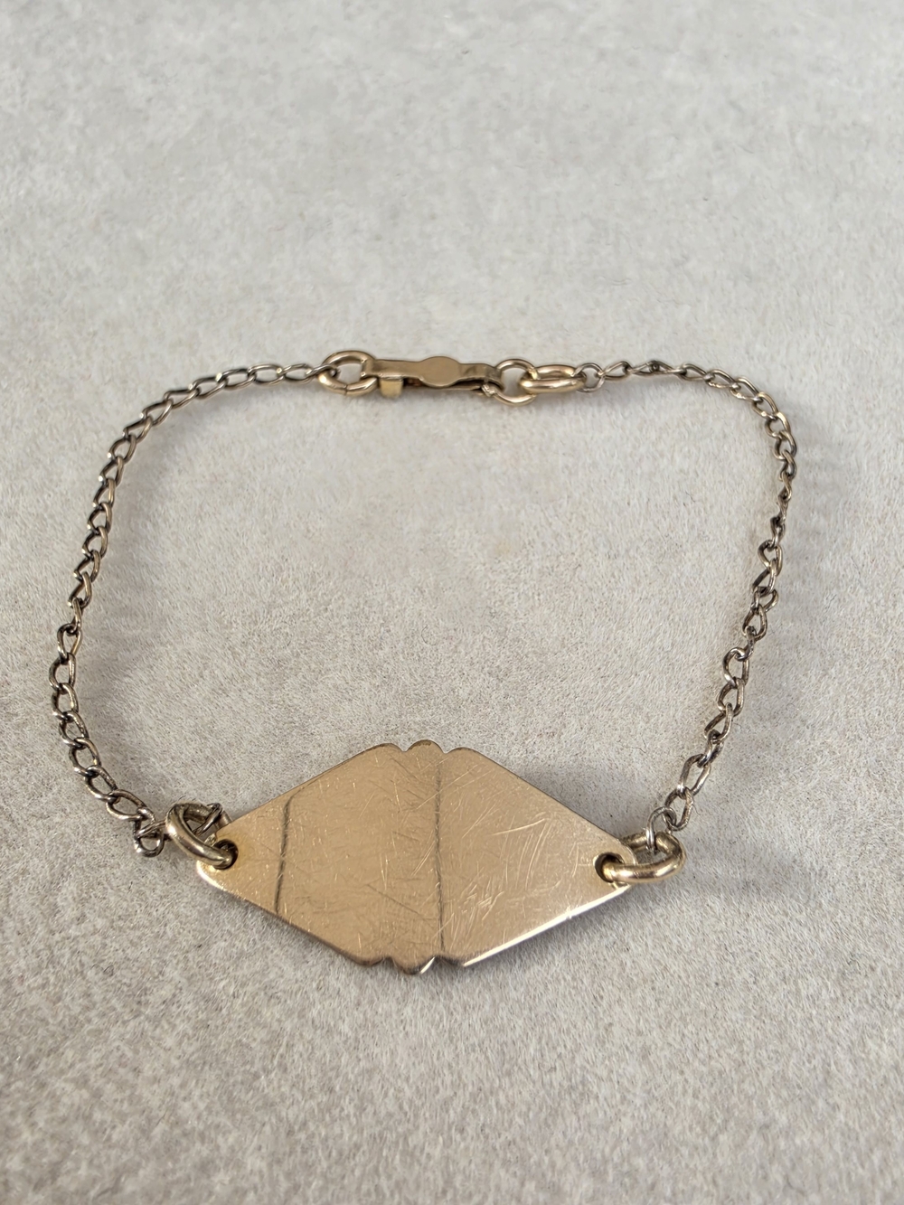 Vintage CMC Gold Filled Engravable ID Bracelet • 6" • 1.83g